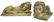(2) GARDEN STATUARY CAST STONE RECUMBENT LIONS