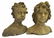 (2) GARDEN STATUARY CAST STONE BOY & GIRL BUSTS