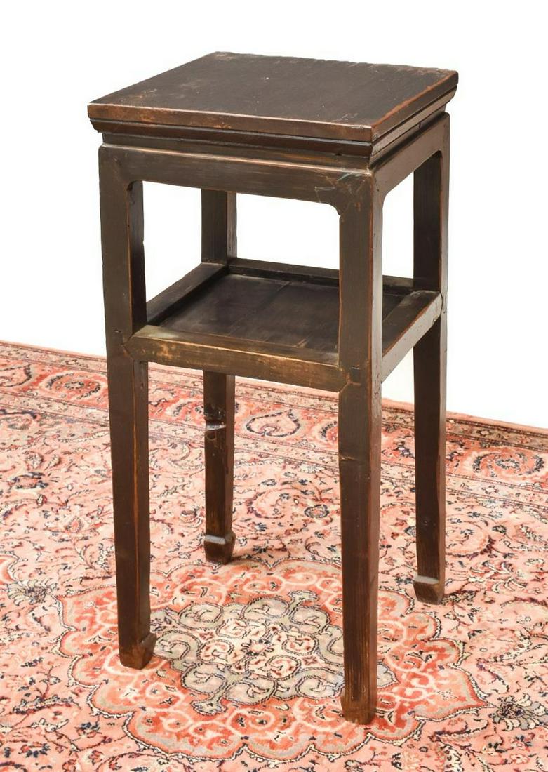 CHINESE HARDWOOD TWO-TIER PEDESTAL TABLE (1 of 4)