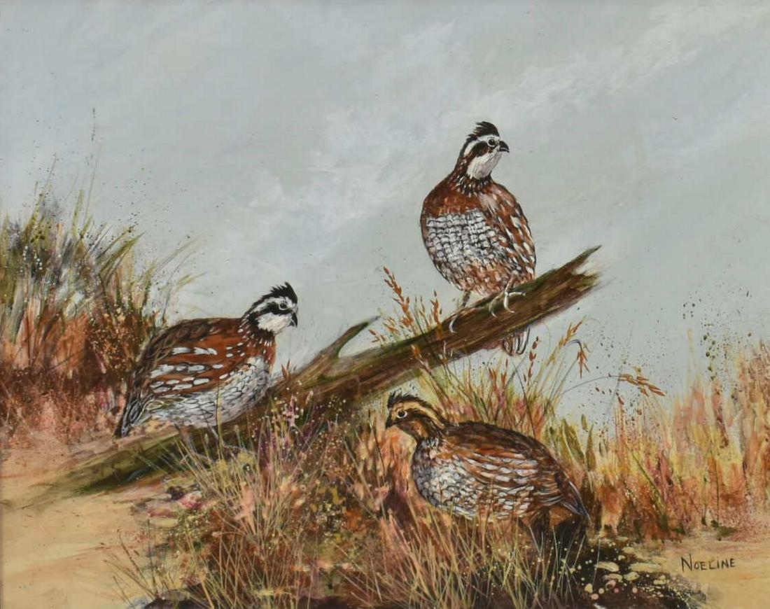 NOELINE HARRIS (TEXAS, D.2011) QUAIL PAINTING (1 of 5)