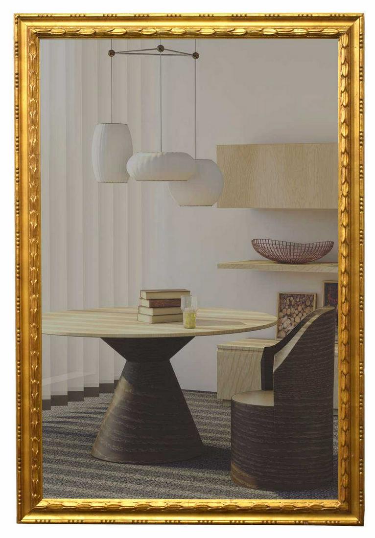 LARGE FRENCH GILTWOOD MIRROR, 74" X 51" (1 of 3)