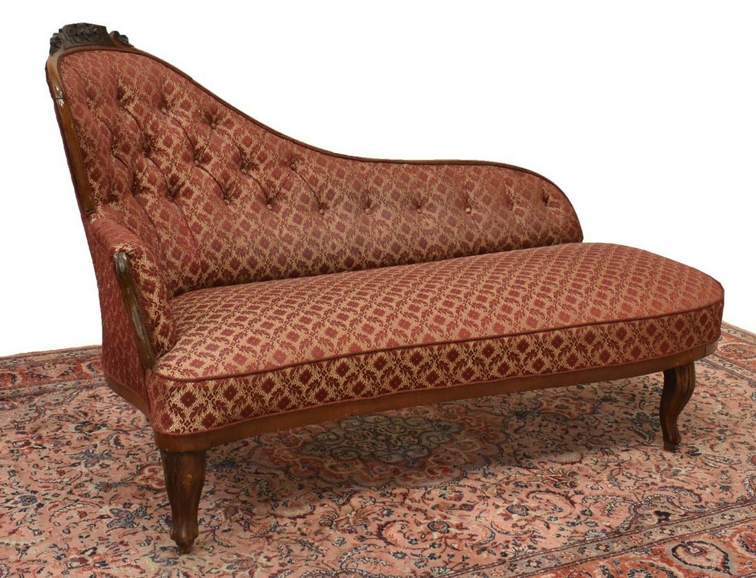 DANISH BUTTON-TUFTED MERIDIENNE CHAISE LOUNGE (1 of 3)