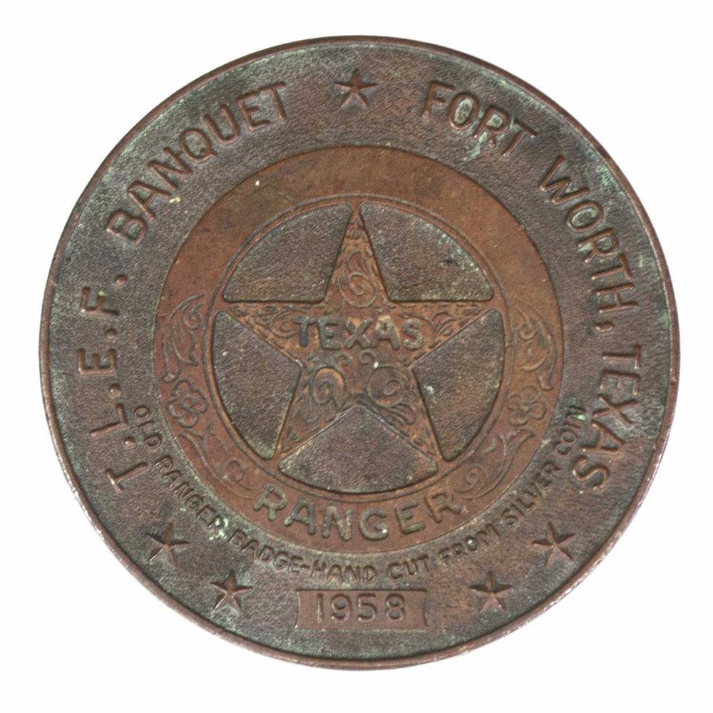 T.L.E.F. TEXAS RANGER COMMEMORATIVE BRONZE MEDAL (1 of 2)