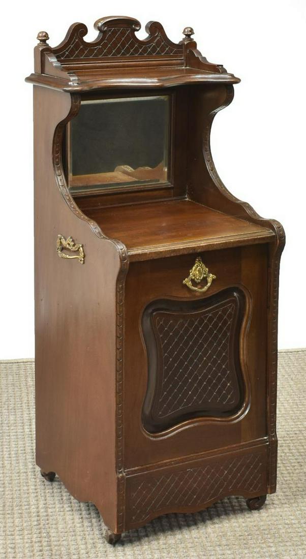 VICTORIAN MAHOGANY COAL HOD CABINET (1 of 4)