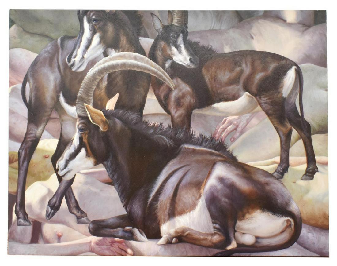 ANGELA GRAM (B.1985) OIL PAINTING (1 of 3)