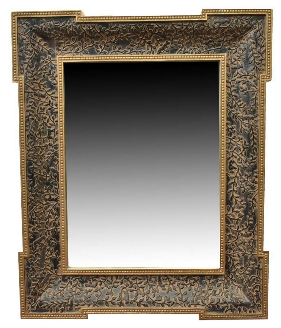 HANGING WALL MIRROR, JAGUARS & FOLIATES, 57" X 47" (1 of 4)