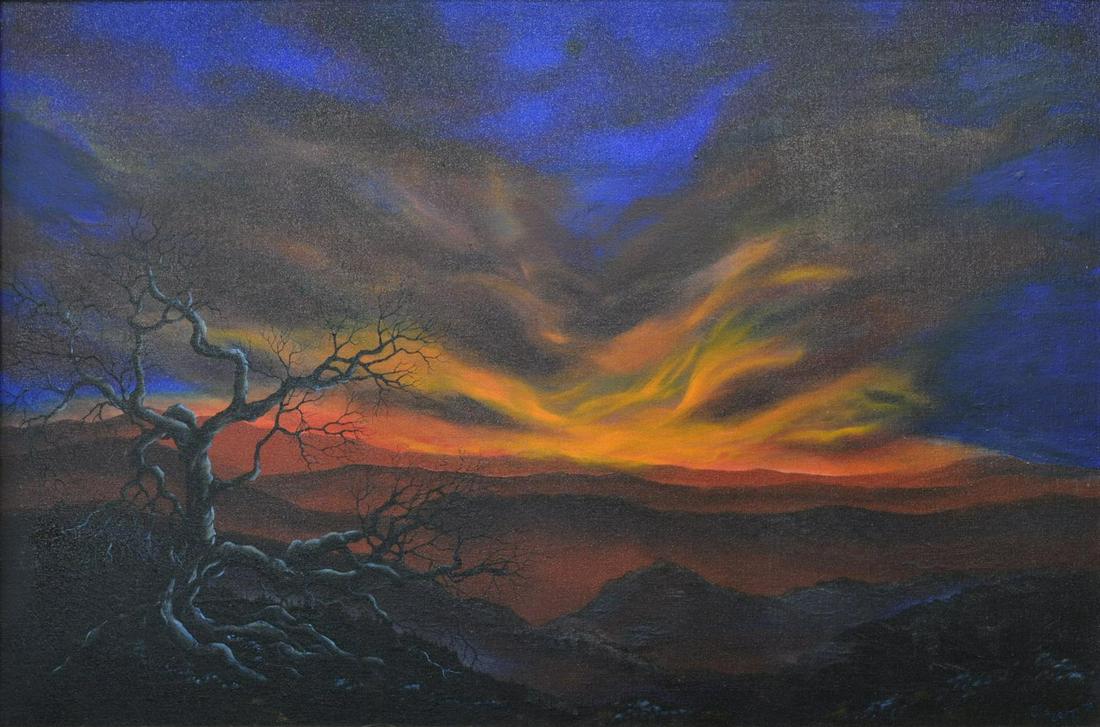 SAUNDRA E. BERETTA (NEVADA, 20TH C.) 'VISIONS I' (1 of 4)