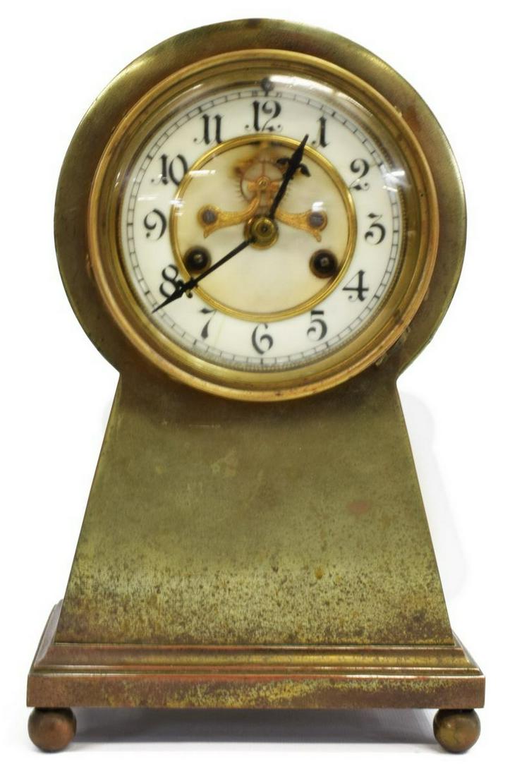 Waterbury Clock Co Open Escapement Metal Clock Jul 25 Austin Auction Gallery In Tx
