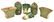 (6) CHINESE GREEN GLAZED CERAMIC WALL POCKETS