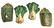 (6) CHINESE GREEN GLAZED CERAMIC WALL POCKETS - 2