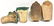 (6) CHINESE GREEN GLAZED CERAMIC WALL POCKETS - 3