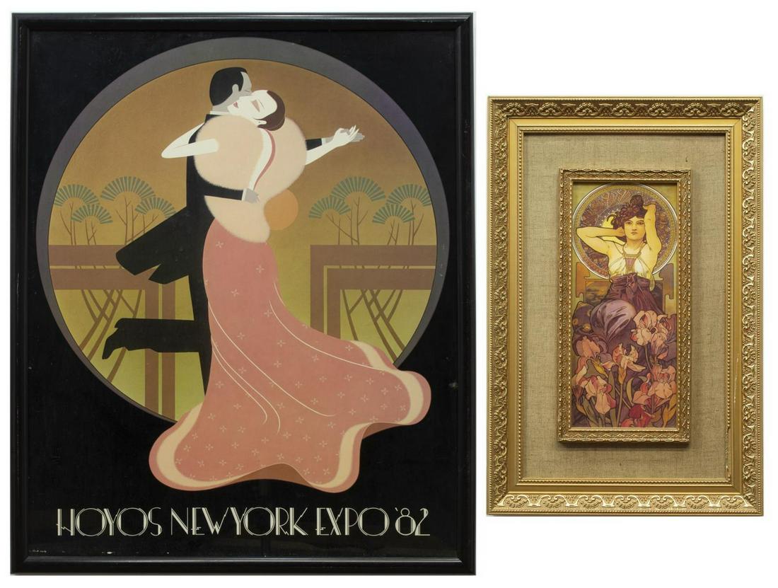 (2) FRAMED ART DECO & ART NOUVEAU STYLE PRINTS (1 of 4)