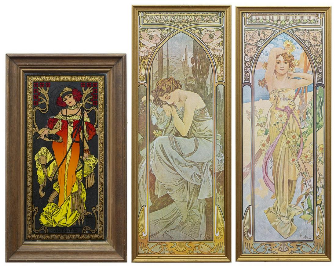 (3) FRAMED PRINTS AFTER ALPHONSE MUCHA (1 of 5)