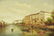 DECORATIVE OIL PAINTING VENETIAN CANAL 48" X 72"