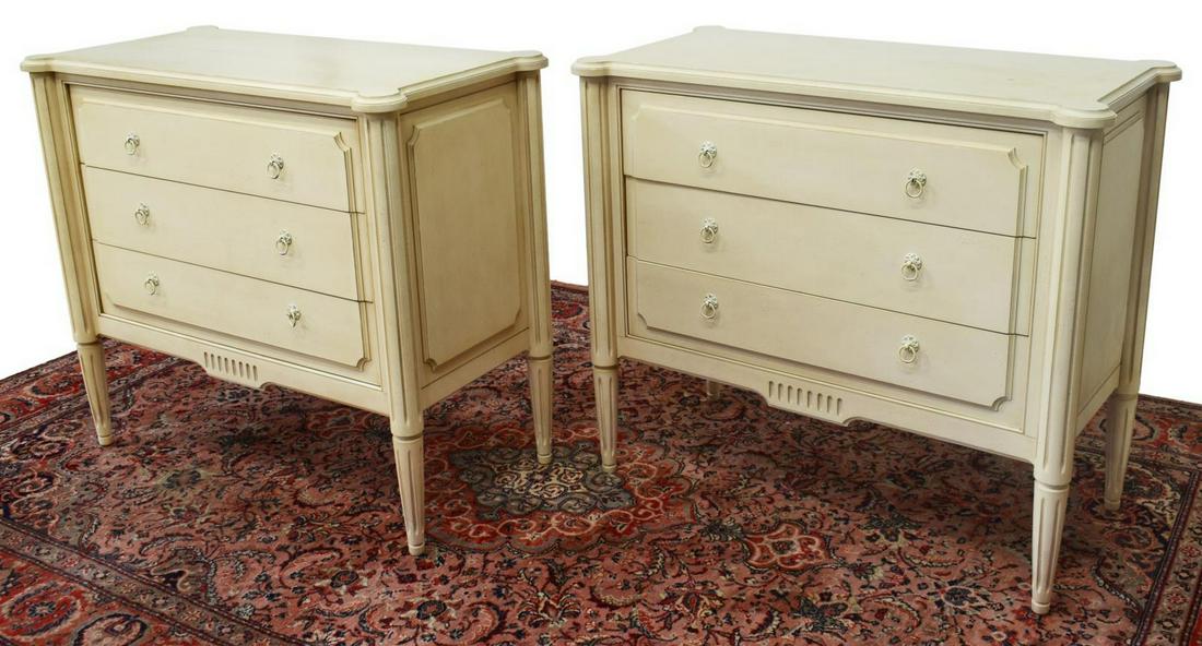 (2) ETHAN ALLEN LOUIS XVI STYLE PAINTED COMMODES (1 of 7)