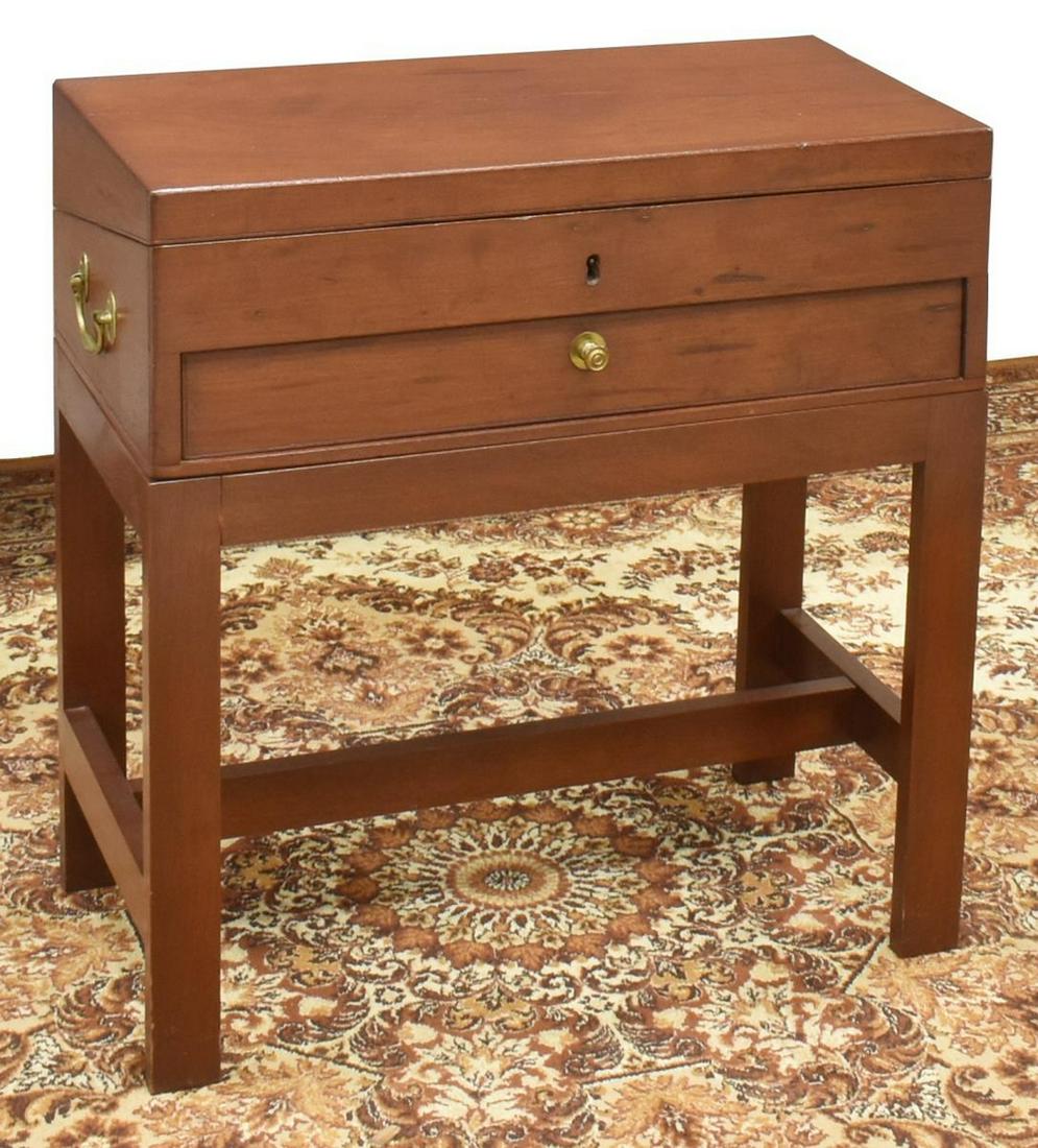ENGLISH MAHOGANY WRITING BOX ON STAND (1 of 6)