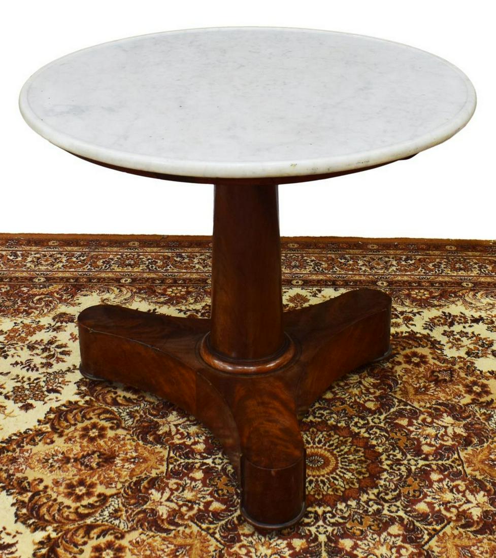 FRENCH EMPIRE STYLE MAHOGANY PEDESTAL TABLE (1 of 3)