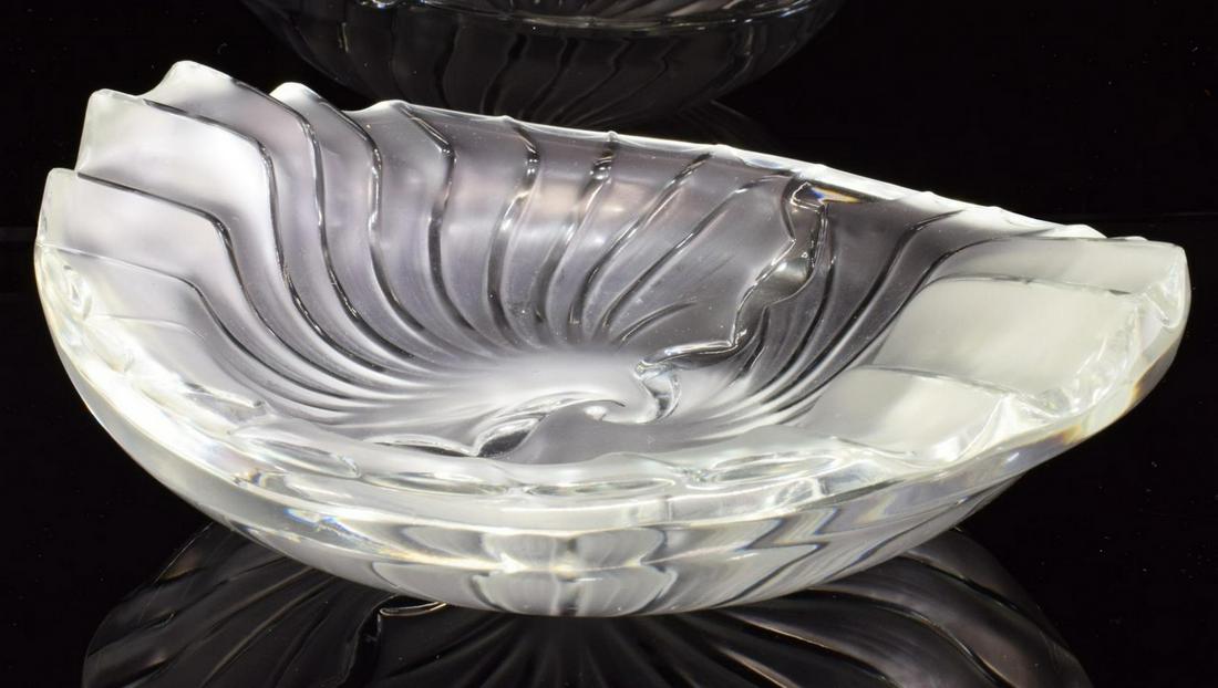 LALIQUE FRANCE 'NANCY' CRYSTAL CENDRIER BOWL (1 of 5)