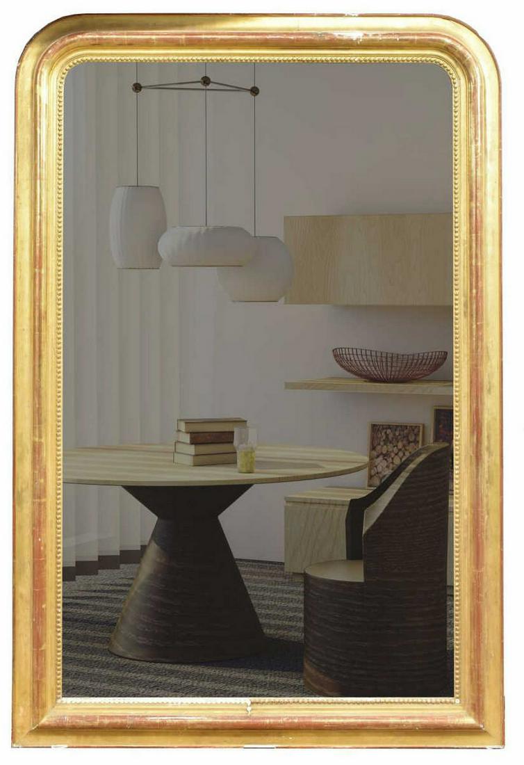 FRENCH CHARLES X GILTWOOD WALL MIRROR 79.5" X 53" (1 of 3)