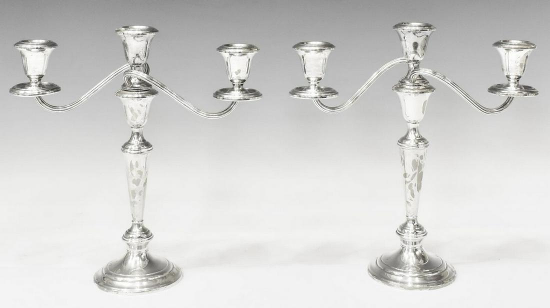 (2) GORHAM PURITAN WEIGHTED CONVERTILBE CANDELABRA (1 of 3)