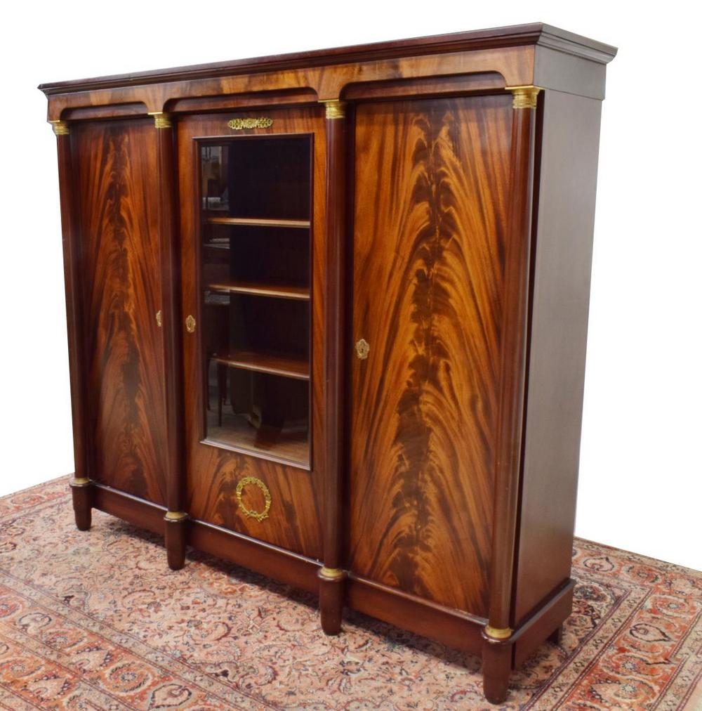 FRENCH EMPIRE STYLE MAHOGANY BOOKCASE (1 of 4)