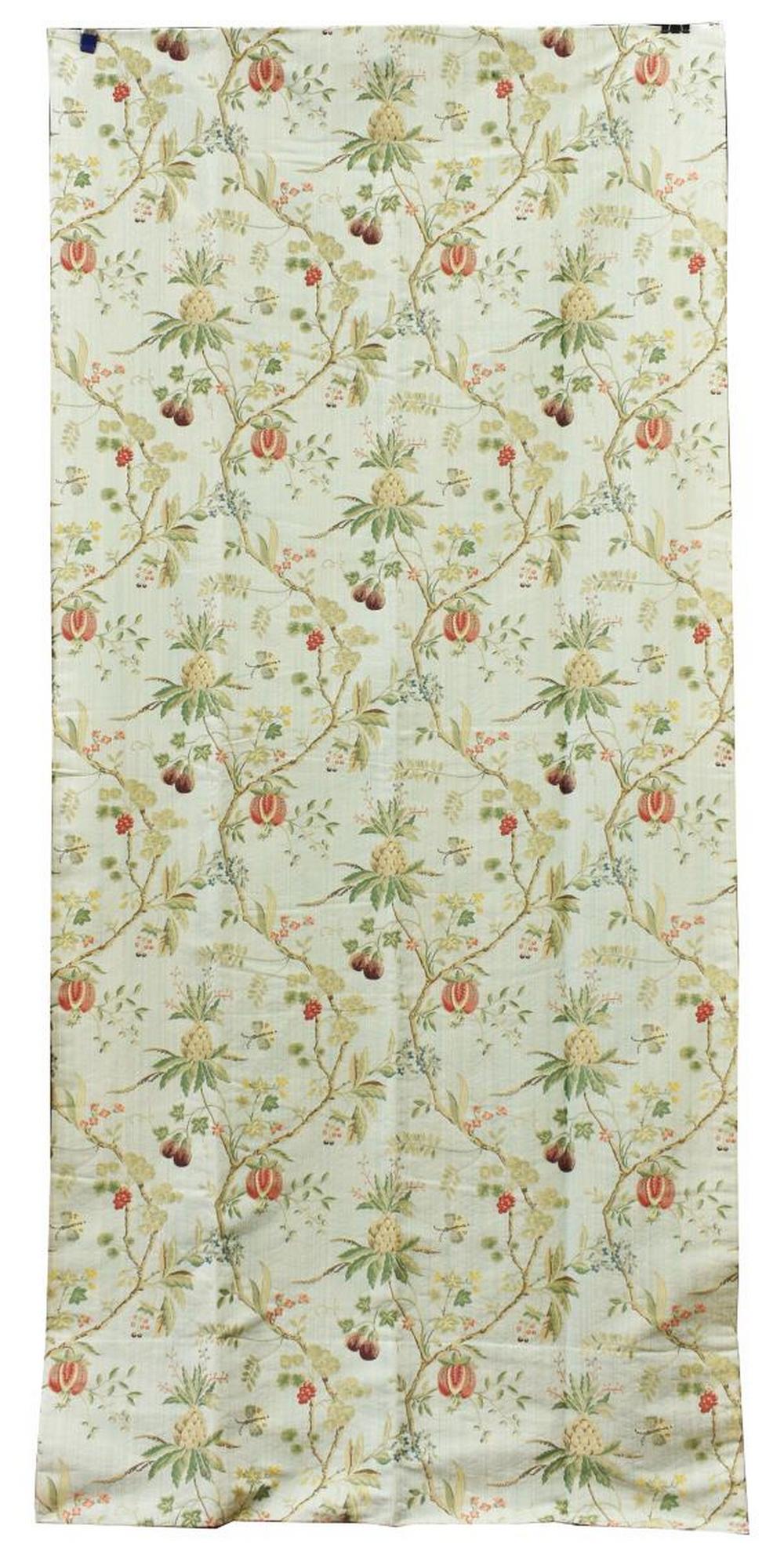 (4) SCALAMANDRE LA PEROUSE LAMPAS CURTAIN PANELS (1 of 4)