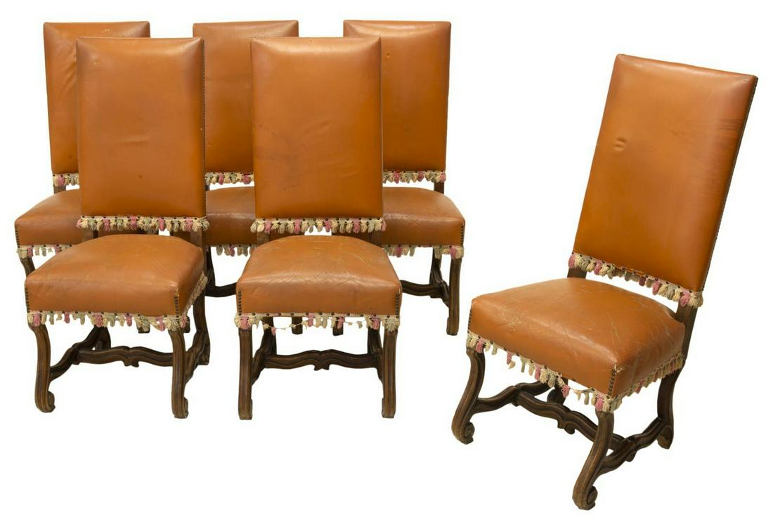 (6) LOUIS XIV STYLE TALL BACK DINING CHAIRS (1 of 2)