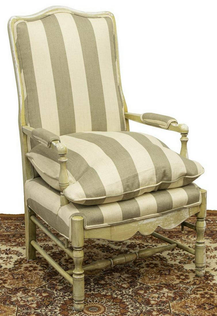 FRENCH STYLE UPHOLSTERED FAUTEUIL (1 of 3)