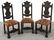 (3) SPANISH RENAISSANCE REVIVAL CARVED SIDE CHAIRS