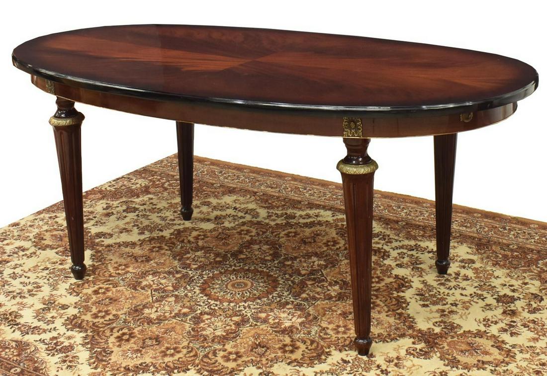 FRENCH LOUIS XVI STYLE MAHOGANY EXTENSION TABLE (1 of 5)