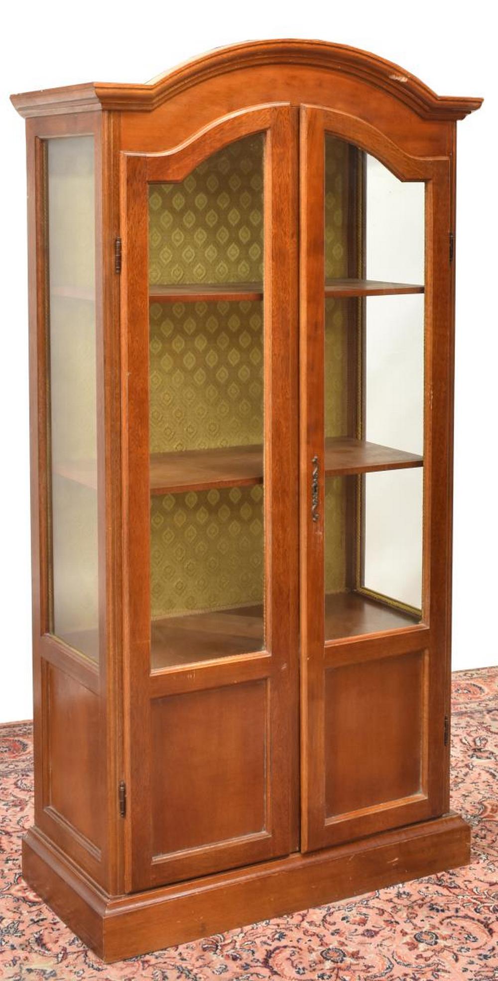 FRENCH LOUIS XV STYLE FRUITWOOD VITRINE (1 of 3)