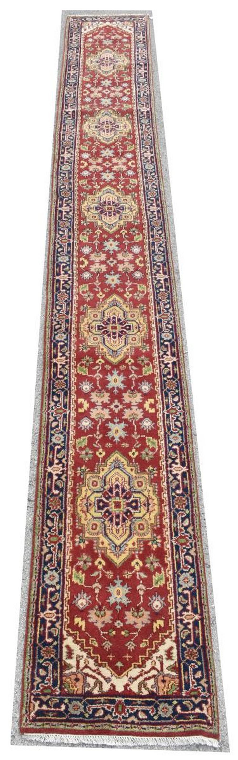 HAND-TIED PERSIAN SERAPI RUNNER RUG,19'7.5" X 2'6" (1 of 3)