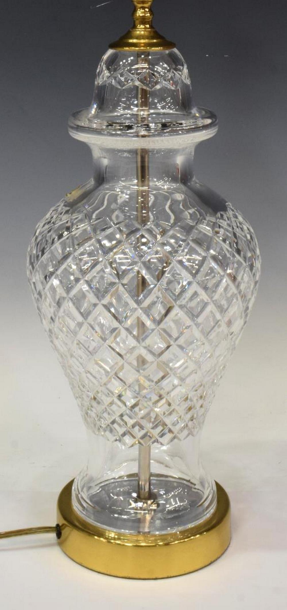 WATERFORD CUT CRYSTAL TABLE LAMP 'ALANA' PATTERN (1 of 5)