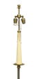 FRENCH GILT METAL TWO-LIGHT STANDING FLOOR LAMP