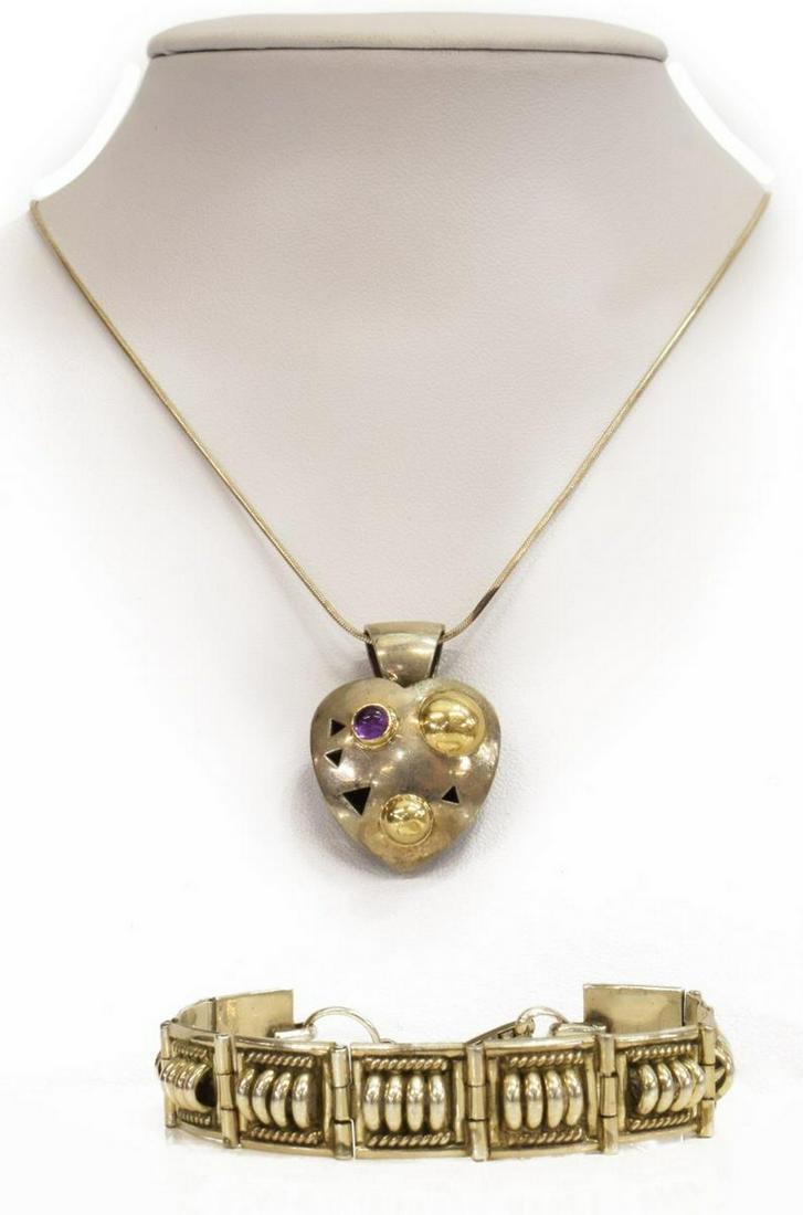 2)JOHN ATENCIO HEART NECKLACE, P.APACHETO BRACELET (1 of 9)