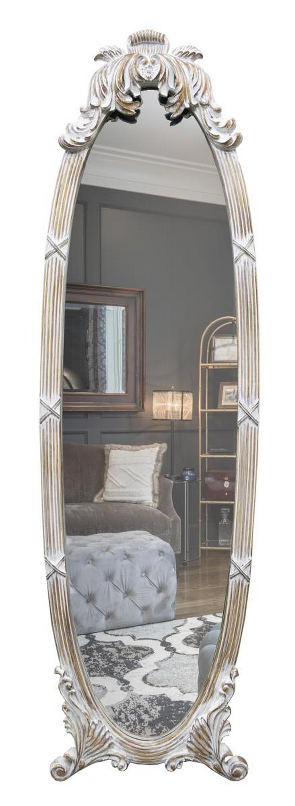 OVAL CHEVAL STANDING BEVELED MIRROR (1 of 3)