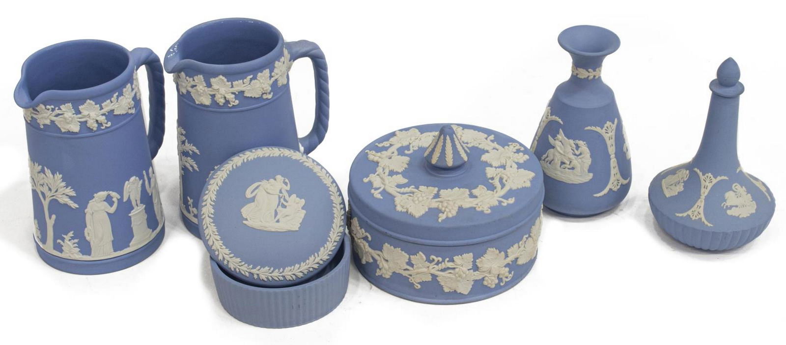 (6) ENGLISH WEDGWOOD BLUE JASPERWARE (1 of 4)