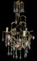 ITALIAN GILT METAL & CRYSTAL 3-LIGHT CHANDELIER