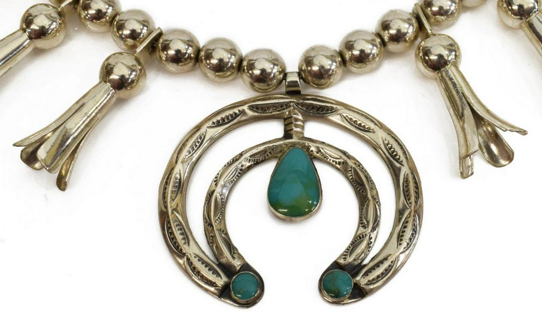 BELL TRADING POST STERLING SQUASH BLOSSOM NECKLACE (1 of 5)