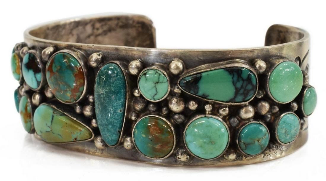 JACK BLY SANTO DOMINGO STERLING TURQUOISE CUFF (1 of 5)