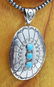 C. CHARMA SANTO DOMINGO TURQUOISE PENDANT NECKLACE