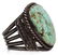 LARGE NATIVE AMERICAN SILVER & TURQUOISE CUFF - 3