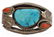 NATIVE AMERICAN SILVER TURQUOISE RED CORAL CUFF - 2