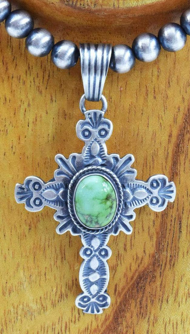 FRANCIS MELVIN NAVAJO CROSS PENDANT NECKLACE (1 of 5)
