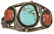 NATIVE AMERICAN TURQUOISE RED CORAL CUFF BRACELET