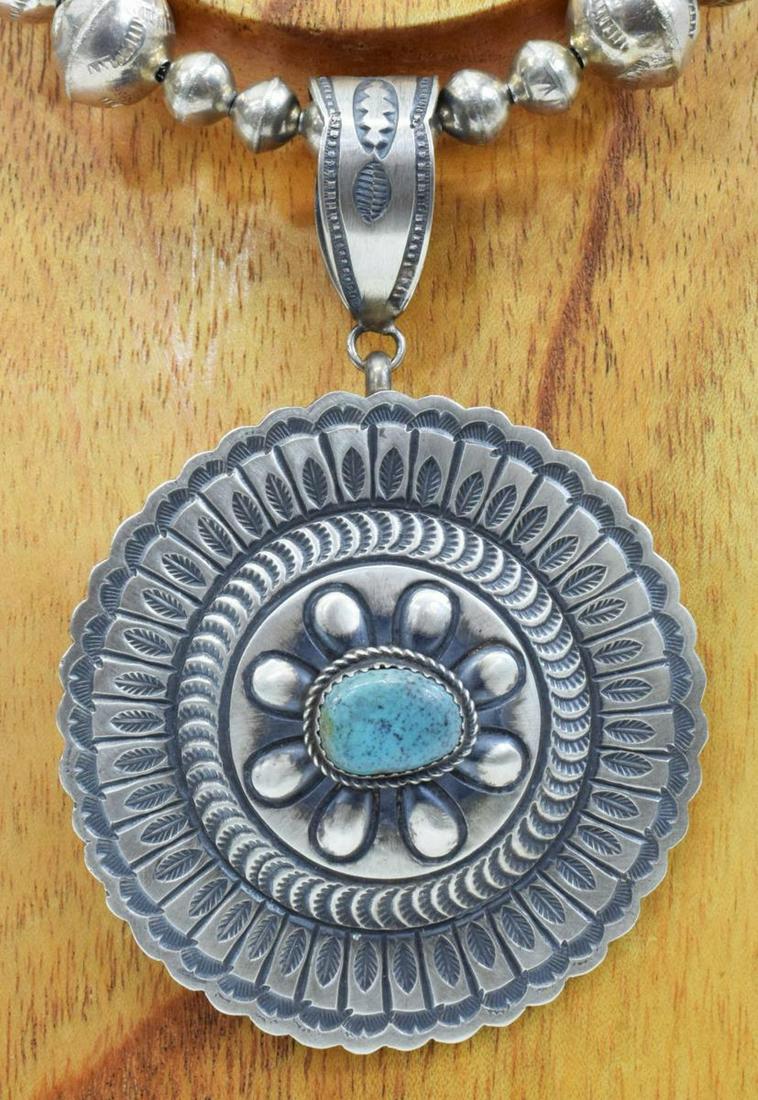 MARTHA CAYATINETO NAVAJO STERLING PENDANT NECKLACE (1 of 5)