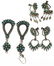 (5 PR) NATIVE AMERICAN TURQUOISE STERLING EARRINGS - 3