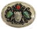 NATIVE AMERICAN SILVER BISON HEAD BELT BUCKLE