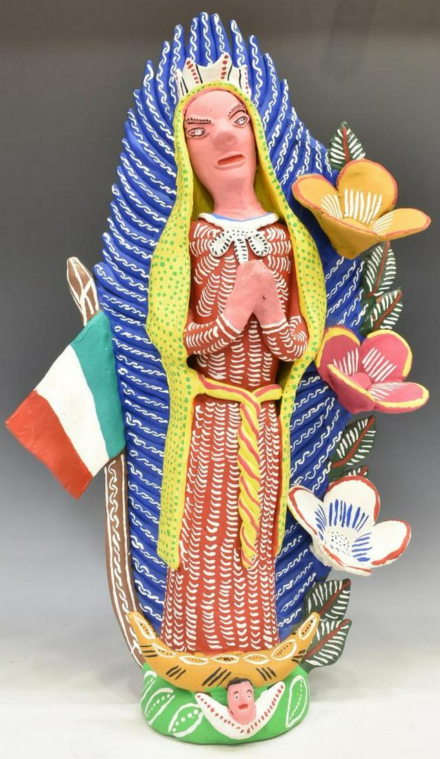 MEXICAN FOLK ART CERAMIC LA VIRGEN DE GUADALUPE (1 of 3)