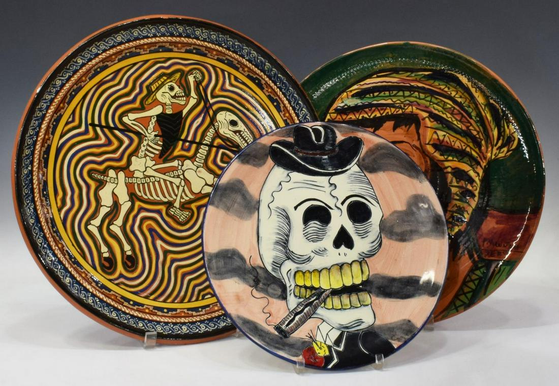 (3) MEXICO & PERU TALAVERA TIN-GLAZED CHARGERS (1 of 5)